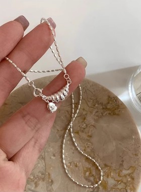 法国Chrry Koop重工牛角包米珠项链女可爱个性小众设计高级感