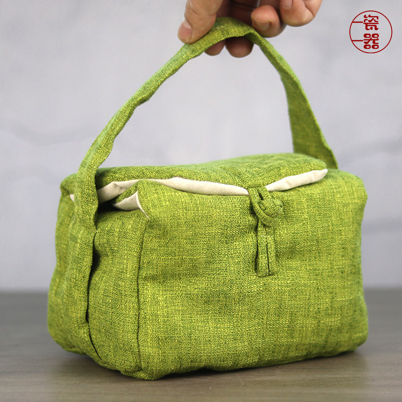 旅行茶具收纳包中式手提袋子便携车载户外加厚防震自由移动首饰包,淘宝优惠券,粉丝福利购,淘宝优惠卷