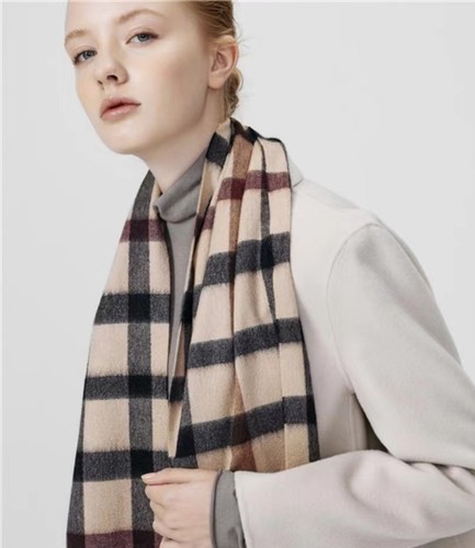 正版英国DAKS羊绒围巾达克狮韩国专柜秋冬男女100纯绒英伦格子 - 图3