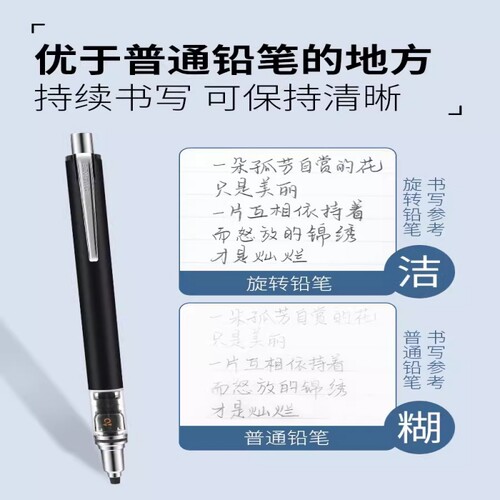 2倍转数日本UNI三菱M5-559 自动铅笔笔芯自动旋转活动铅笔Kuru To - 图2
