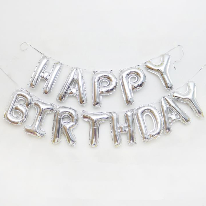 美版16寸生日快乐字母铝膜气球成人生日派对布置HAPPYBIRTHDAY - 图0
