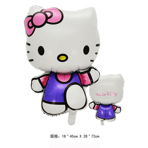 HelloKitty凯蒂猫铝膜气球KT猫女孩宝宝儿童生日派对布置装饰 - 图1