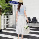 Summer fairy ເປັນຮູ cardigan suspender skirt ຊຸດສອງສິ້ນ