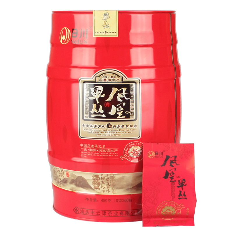 日川 凤凰单枞茶 凤凰单从茶 凤凰单丛茶 茶叶 桂花香 480g铁桶装