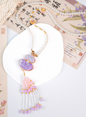 新中式仿珍珠葫芦流苏日常项链