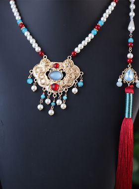 合金长背云璎珞项链项圈