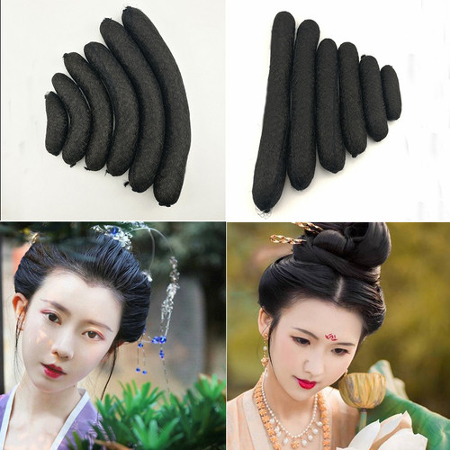 影楼唐装贵妃造型垫发棒汉服造型万用垫发棒圆头软牛角垫发棉发片 - 图1