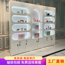 Beauty Salon Cosmetics Display Case Arc Baking Lacquered Straight Interstudio Products Shelf Skin-care Products Nail Polish Exhibition Cabinet Customised