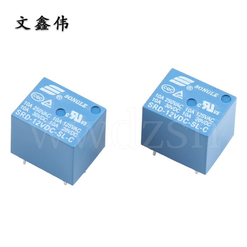 文鑫伟|全新 SRD-12VDC-SL-C松乐继电器SONGLE 12V/5脚/10A T73-图1