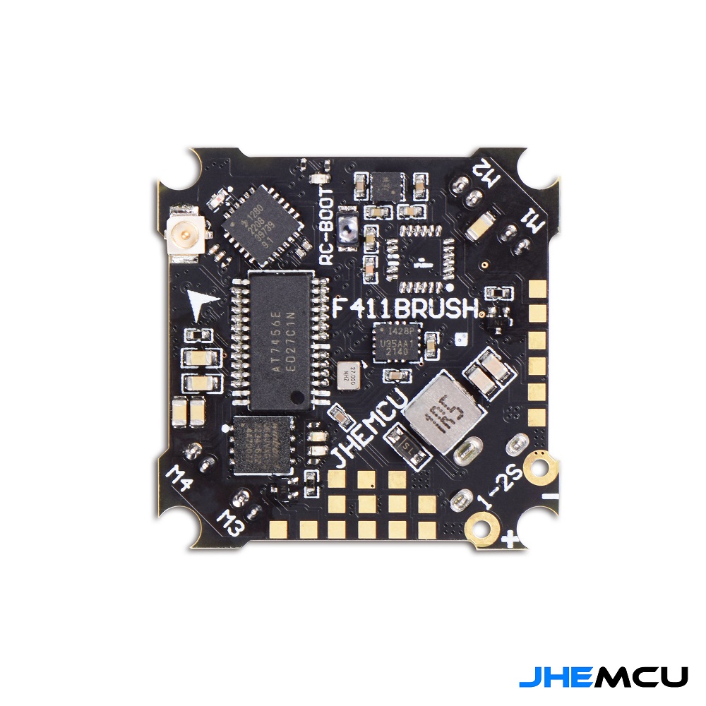 JHEMCU津航 F411 BRUSH有刷飞控AIO空心杯ELRS 2.4G接收机飞北 - 图0