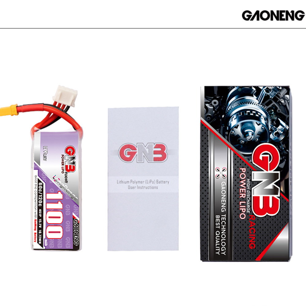 高能 GNB 1100MAH 4S 15.2V 60C HV Long Range 穿越机 锂电池 - 图3