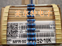 YAGEO national giant gold film resistance MFR-50FTE52-10K 0 5W 1 2W 10K 1% 100 RMB15