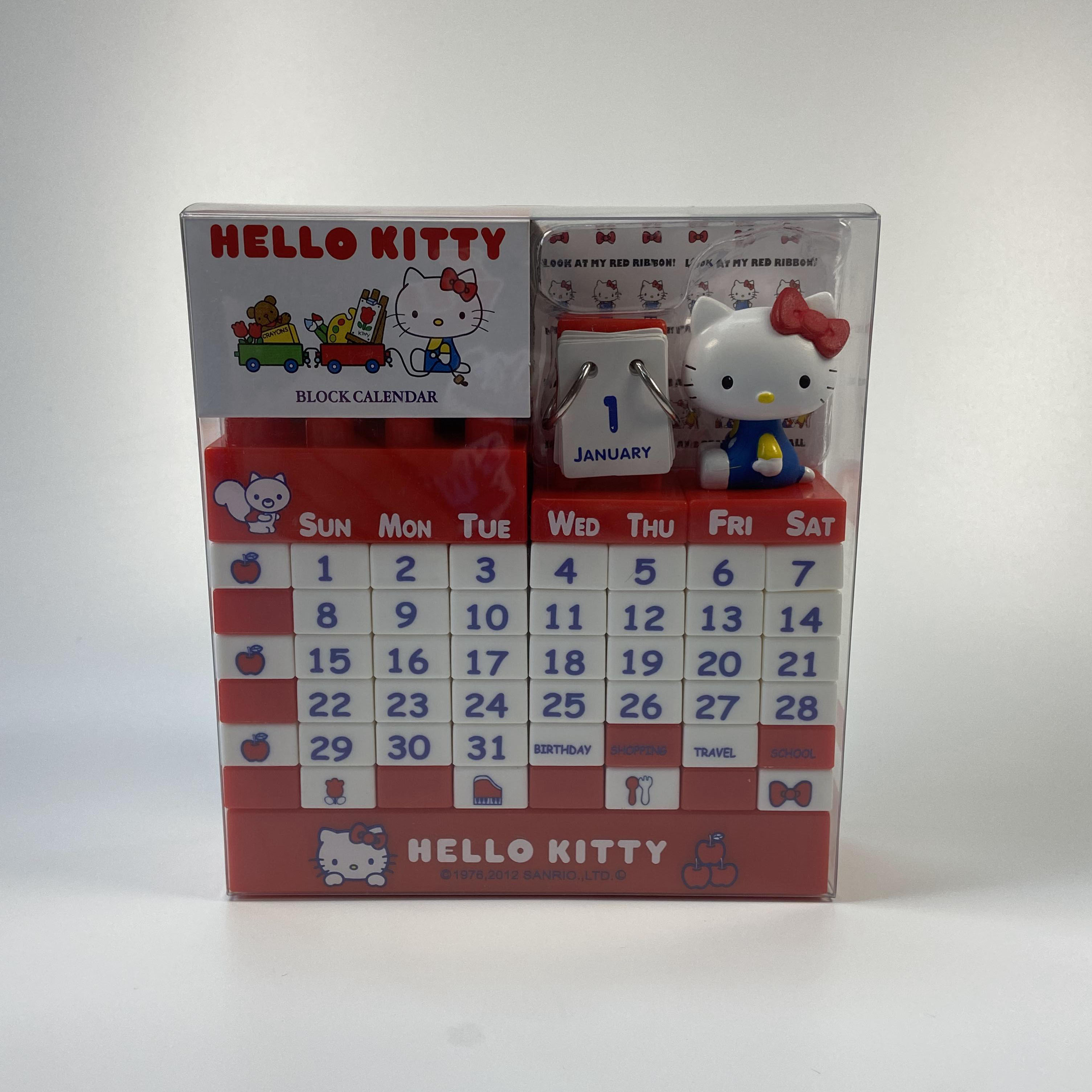 Hello Kitty少女心创意积木万年历台历DIY公仔积木日历动漫小摆件 - 图0