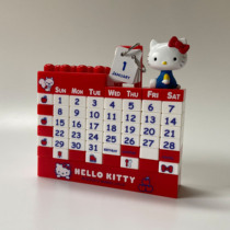 Hello Kitty Teenage Girl Hearts Creative Building Blocks Perpetual Calendar DIY Paparazzi Building Blocks Calendar Cartoon Small Swing Pieces