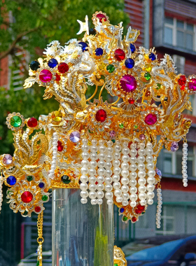 正铜妈祖帽神明帽子天上圣母白莲圣母临水夫人碧霞元君神像头冠