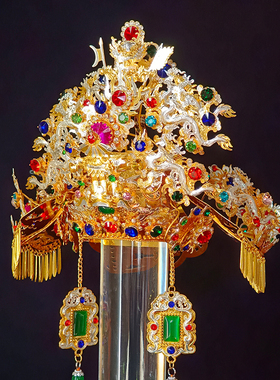 正铜王爷帽神明帽子池府范府开漳圣王吴府千岁王爷神像头饰头冠