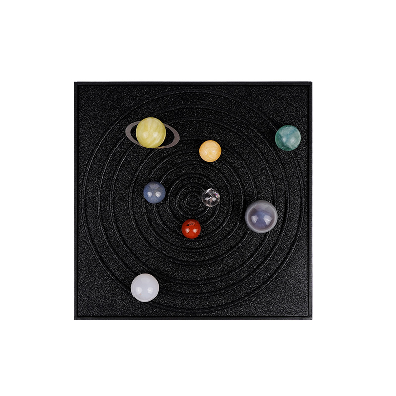 太阳系八大行星模型桌面摆件 天然水晶宝石矿物星球 原创矿石礼盒 - 图3