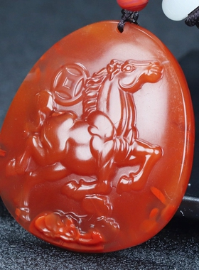 墨雨轩男女款南红玛瑙原石雕刻