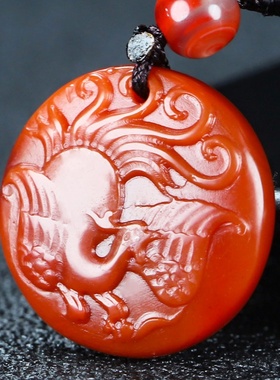墨雨轩男女南红玛瑙原石雕刻