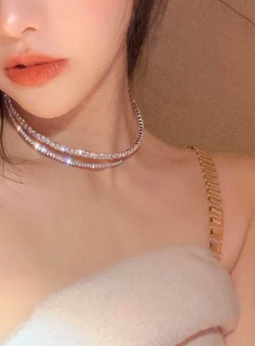 时尚时髦黄铜镀金弹力项圈女