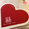 Wedding red entrance door silk circle floor mat dustproof carpet