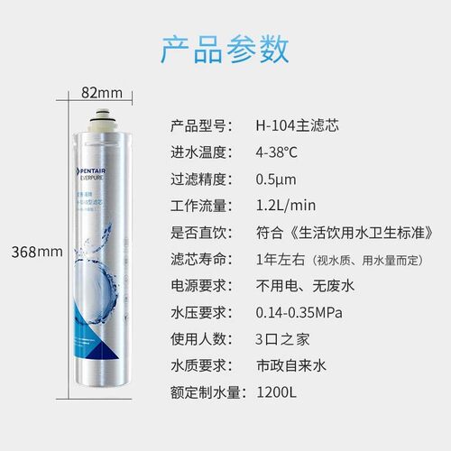 爱惠浦（Everpure）H-104S 净水机配件家用净水器替换滤芯 - 图1