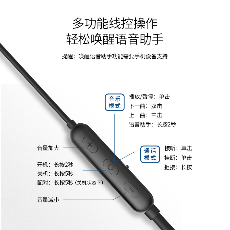 TAKSTAR得胜AW1无线蓝牙耳机5.0入耳式耳塞防水手机通话运动耳麦 - 图2