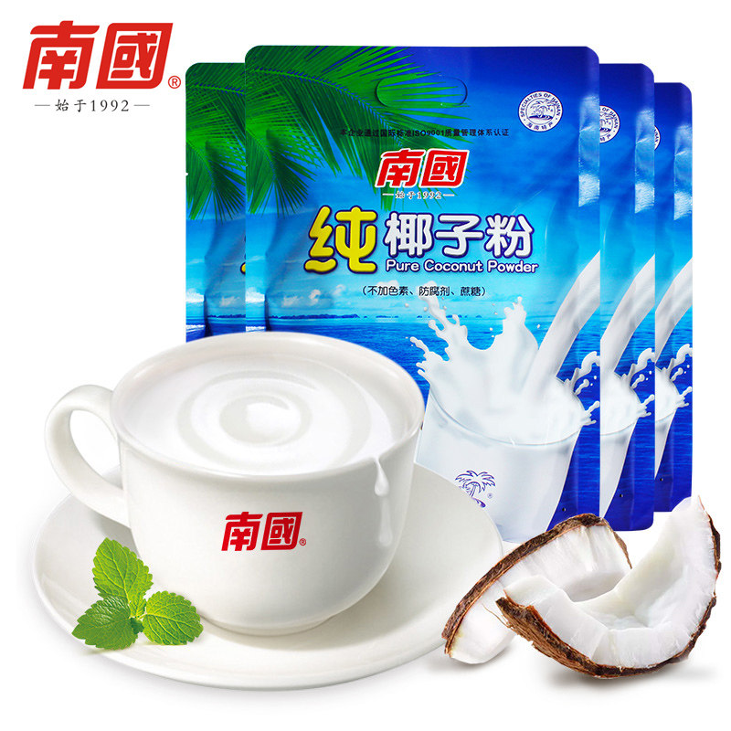 南国海南特产纯椰子粉320gx4椰汁 南国食品天然粉粉食品