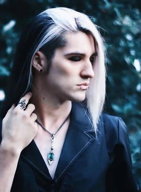 时尚欧美朋克绿精灵水晶宫廷项链