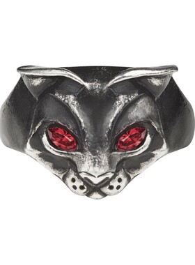 Alchemy朋克猫咪男女戒指