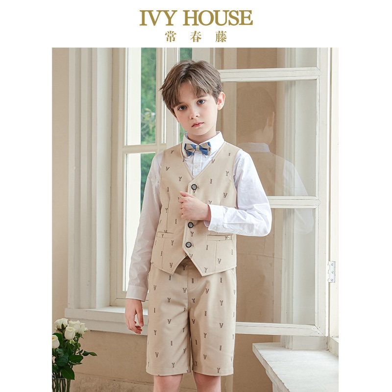IVY HOUSE常春藤儿童装男童春季新款 顺滑满印西服马甲短裤西裤子,淘宝优惠券,粉丝福利购,淘宝优惠卷