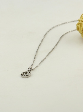 批 发水洗不掉色小彩运项链女锁骨链女颈链女吊坠女简约配饰礼物