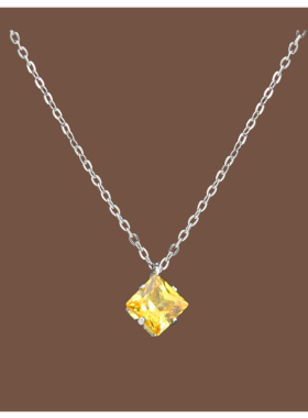 批发黄钻金色钻项链女新款配饰轻奢小众设计锁骨链高级感颈链礼物