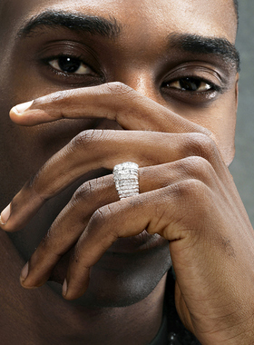 GRGR纯银个性折叠纹戒指