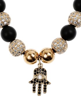 上帝之眼潮流抽绳镀金嘻哈手链