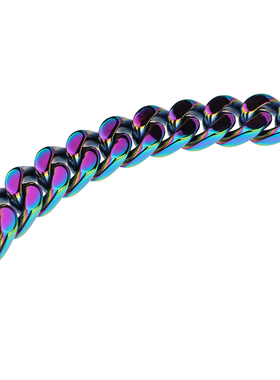 立体炫彩欧美潮流钛钢项链