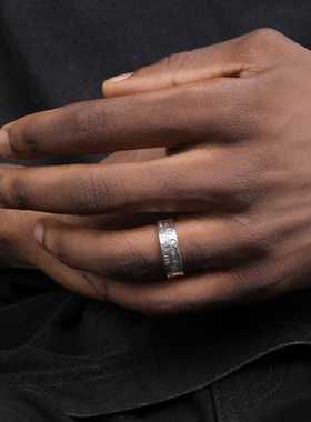 GRGRFreedomlove复古涂鸦戒指