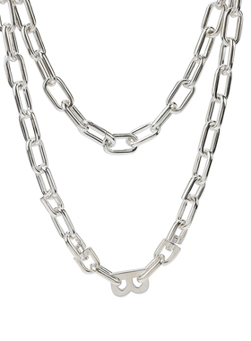 GRGRS925纯银O圈B字项链