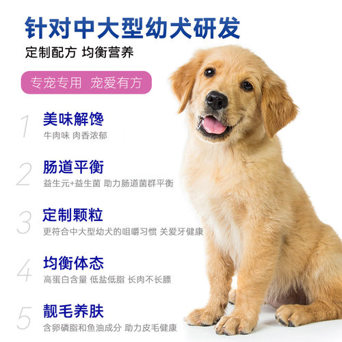 边牧马犬金毛迪优克拉布拉多幼犬狗粮中型大型犬通用型狗粮-图0