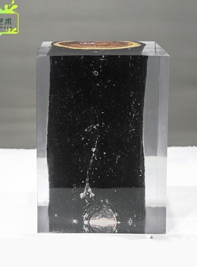 木墩子透明树脂雕塑摆件现代家居客厅装饰品酒店大堂凳子装置摆设