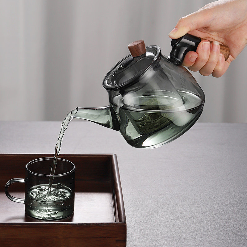 日式玻璃泡茶壶家用煮一人用单壶 光一家居茶壶