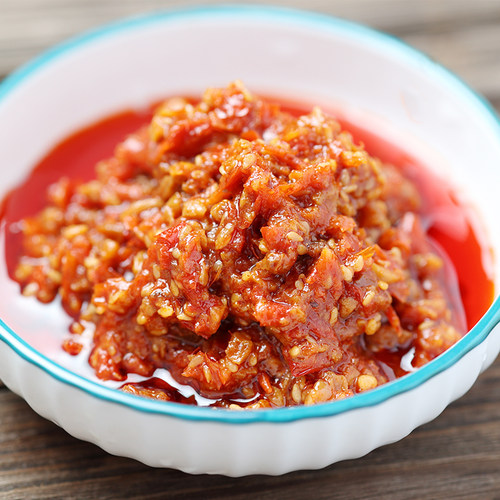 湖南特产牛肉辣椒酱268g拌饭酱香辣拌面调味酱料厨房下饭菜牛肉酱 - 图1