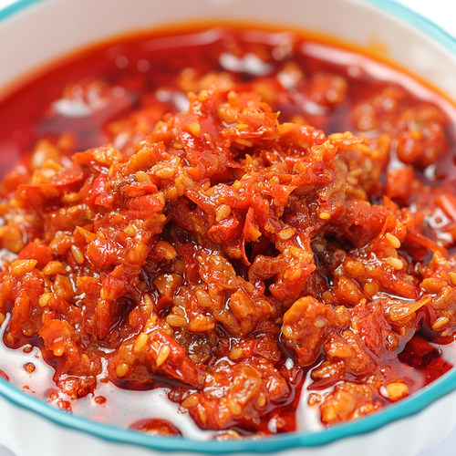 湖南特产牛肉辣椒酱268g拌饭酱香辣拌面调味酱料厨房下饭菜牛肉酱 - 图0