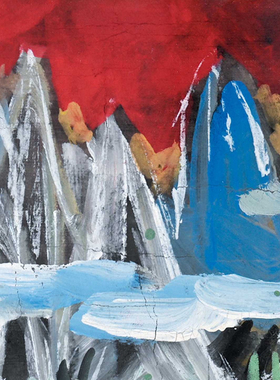 林风眠装饰画珂罗版画海港客厅挂画字画国画非手绘真迹高清山水画