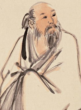 国画泼墨山水画字画真迹作品水墨画客厅装饰画张大千松岩高士卷轴
