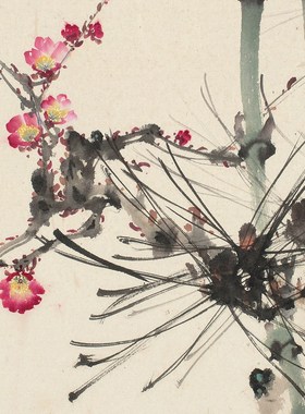 装饰画国画字画客厅花鸟宣纸书画作品赵少昂松竹梅岁寒三友赠装裱
