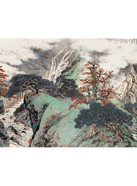 装饰画国画真迹客厅山水画装饰画挂画关山月九十年代第一春赠装裱
