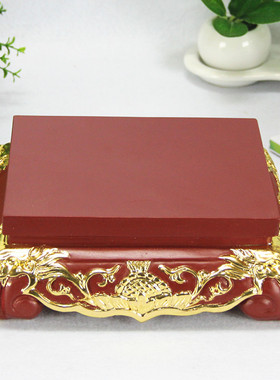 七彩方形观音财神摆件佛像底座