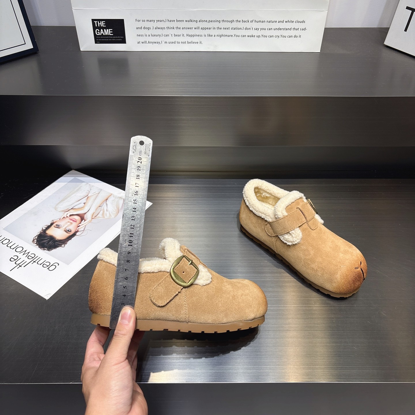 真皮丑萌厚底勃肯棉鞋女2025冬季新款百搭加绒加厚舒适保暖棉鞋女,淘宝优惠券,粉丝福利购,淘宝优惠卷