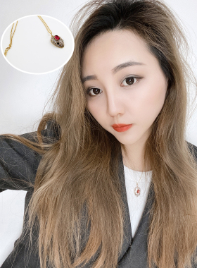 欧美轻奢微镶满钻蛇头合金锁骨链